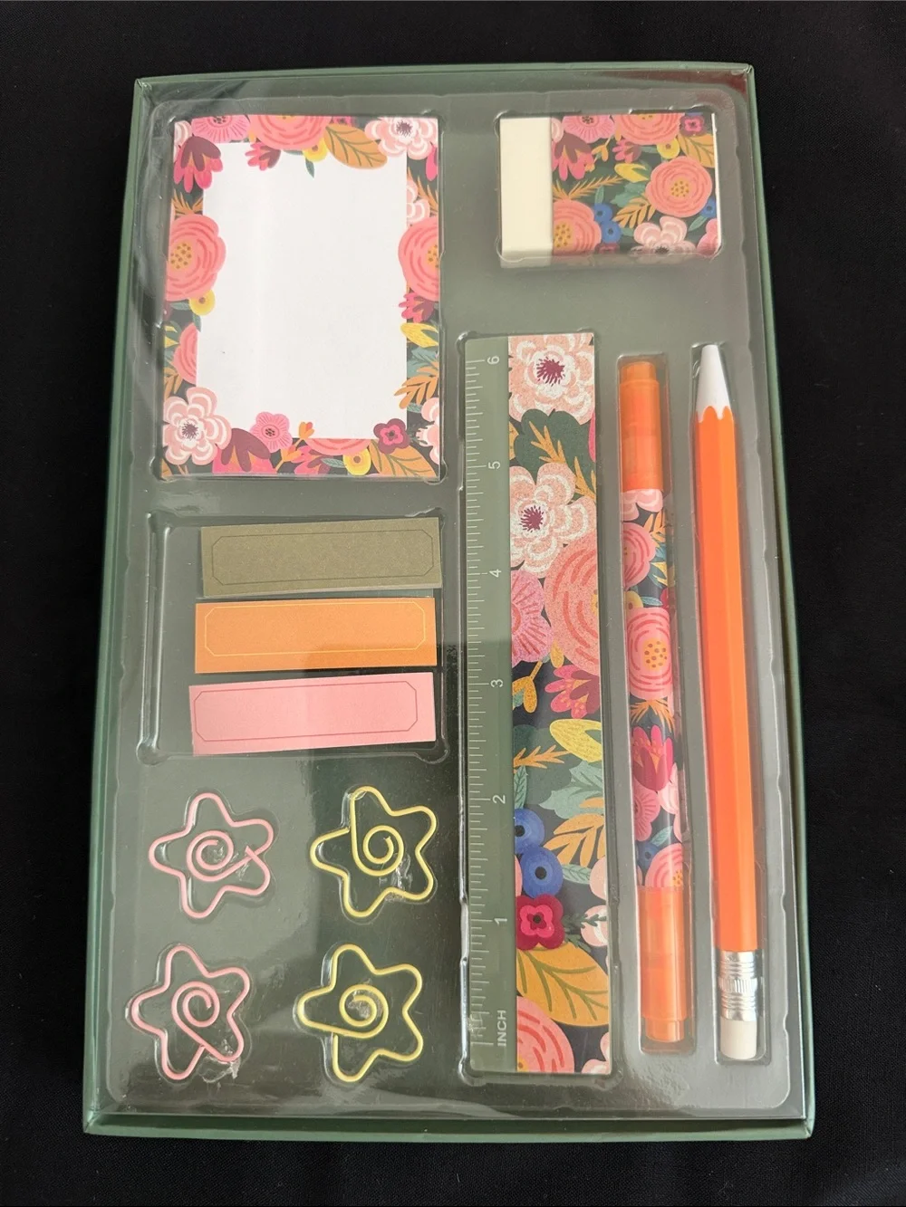 Floral & Butterfly Stationery Gift Set — Pink, Purple, Teal